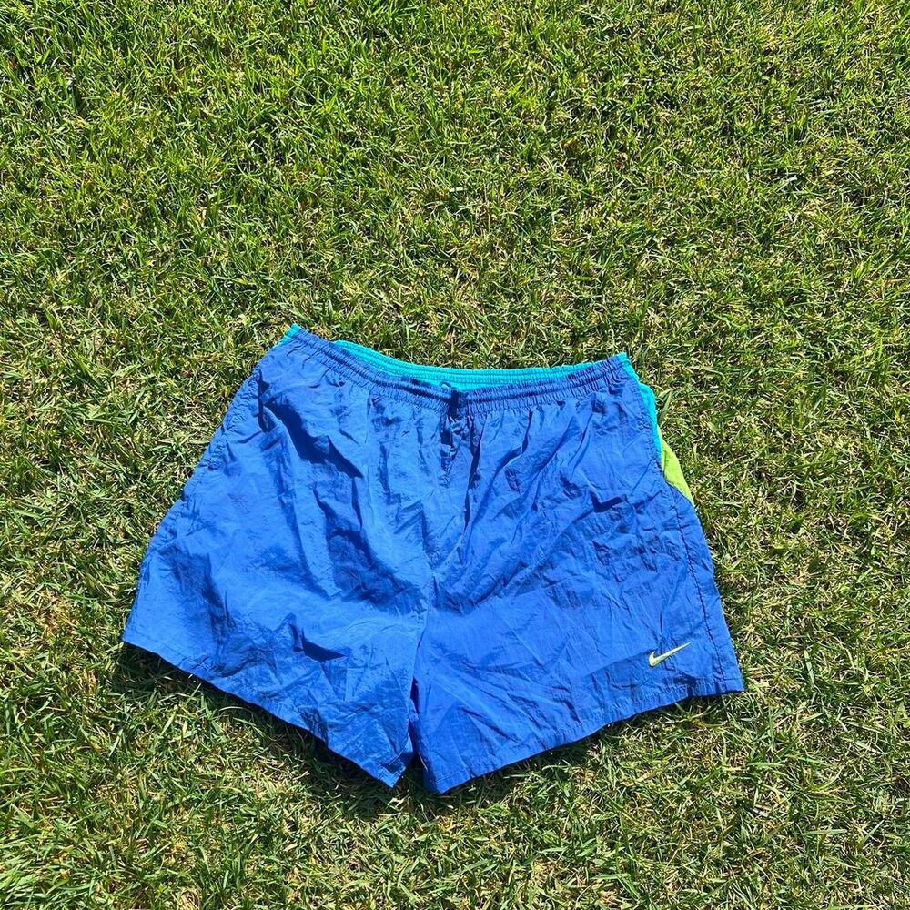90s nike swim trunks mens size xxl blue
